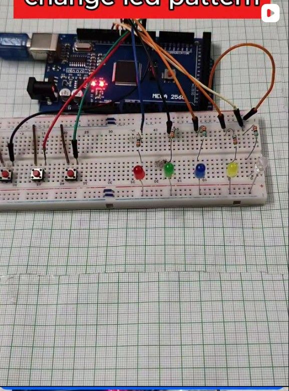 Button controlled leds