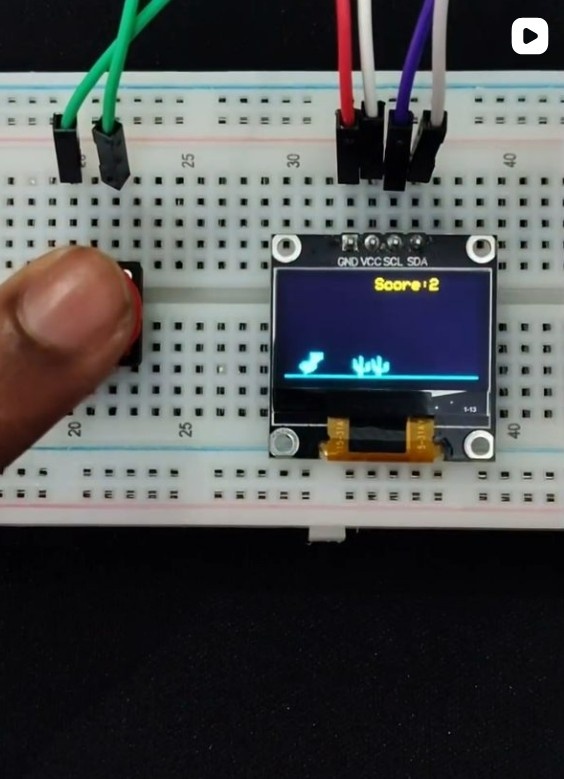 Dinosaur game on oled dipslay